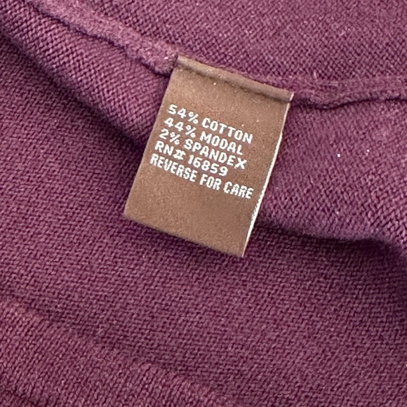 J. McLaughlin Purple Sweater Turtleneck Long Sleeve With Buttons Women's Size S - Picture 11 of 15